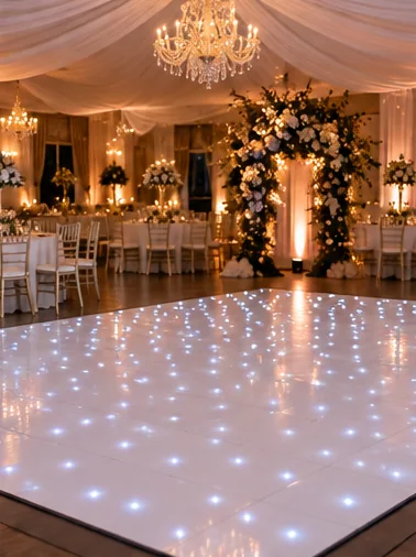 Illuminated wedding dance floor