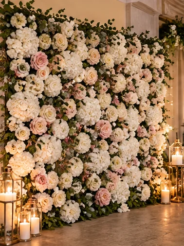 Soft floral wedding decor